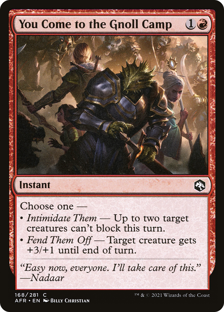 You Come to the Gnoll Camp [Dungeons & Dragons: Adventures in the Forgotten Realms] Foil
