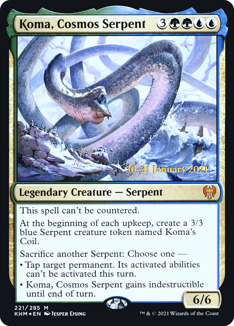 Koma, Cosmos Serpent [Kaldheim Prerelease Promos] | Silver Goblin