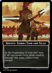 Bounty: Gorra Tash and Silas // Bounty Rules Double-Sided Token [Outlaws of Thunder Junction Commander Tokens] | Silver Goblin