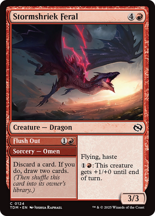 Stormshriek Feral // Flush Out (124) Foil - Tarkir: Dragonstorm