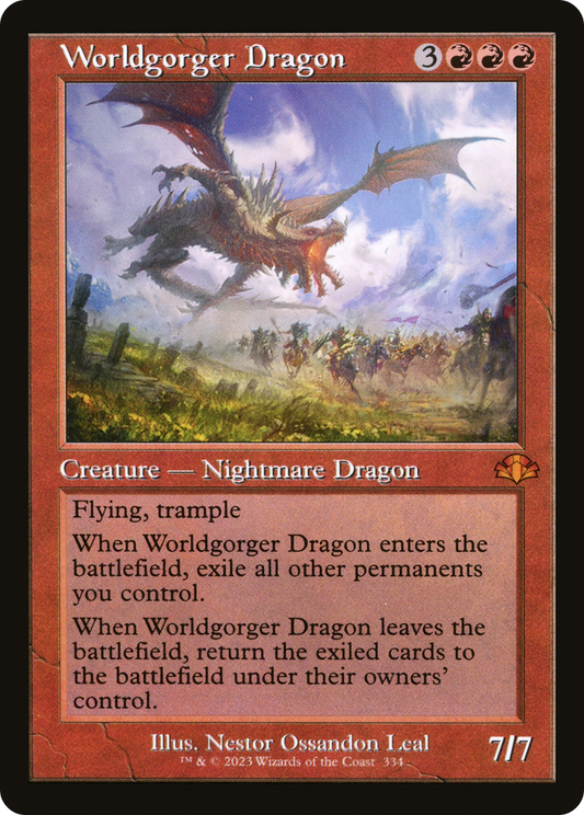 Worldgorger Dragon (Retro) [Dominaria Remastered] Foil