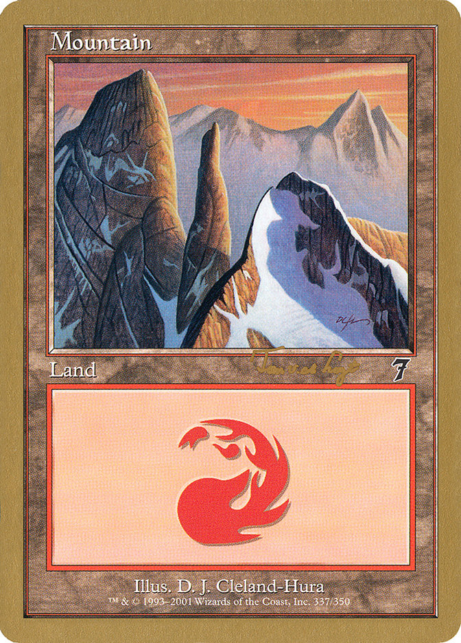 Mountain (337) (Tom van de Logt) [World Championship Decks 2001] | Silver Goblin