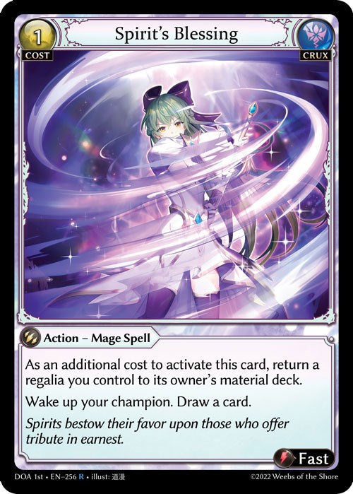 Spirit's Blessing (256) [Dawn of Ashes: 1st Edition] Foil