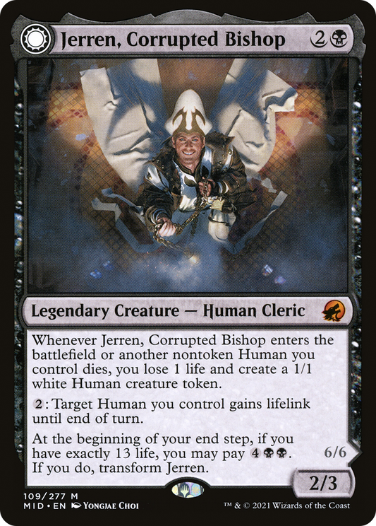 Jerren, Corrupted Bishop // Ormendahl, the Corrupted [Innistrad: Midnight Hunt] Foil