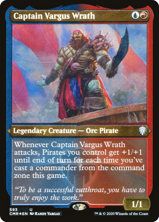 Captain Vargus Wrath (Etched) [Commander Legends]