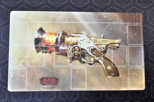 Flesh and Blood Playmat Teklo Plasma Pistol-Silver Goblin