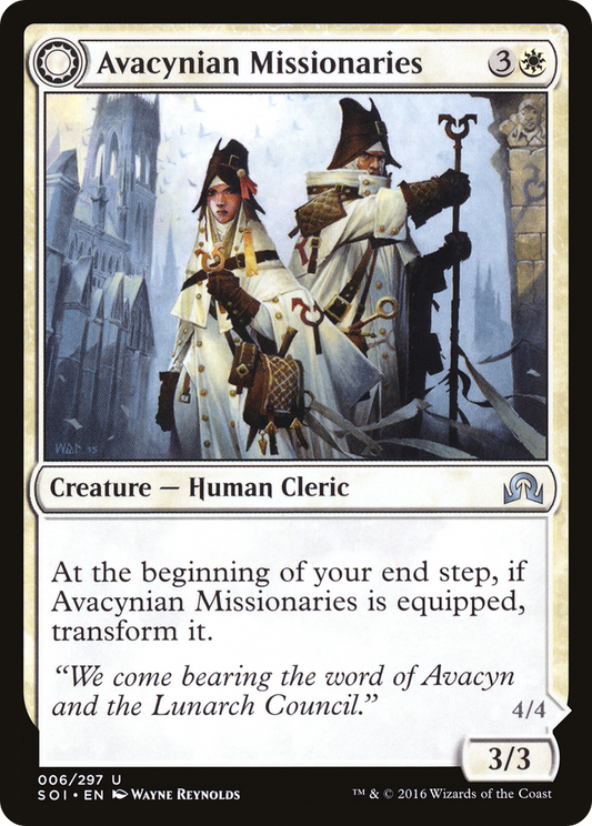 Avacynian Missionaries // Lunarch Inquisitors [Shadows over Innistrad] Foil