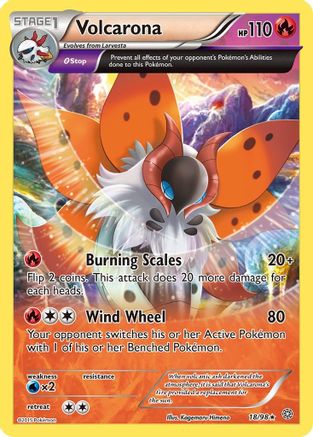 Volcarona (18) Reverse Holofoil - XY  Ancient Origins