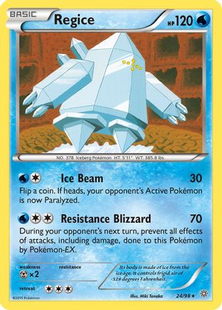 Regice (24) Reverse Holofoil - XY  Ancient Origins