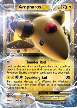 Ampharos EX (27) Holofoil - XY  Ancient Origins