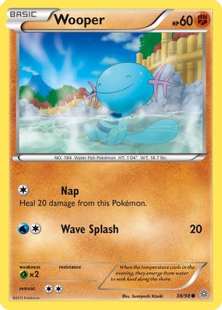 Wooper (38) Reverse Holofoil - XY  Ancient Origins