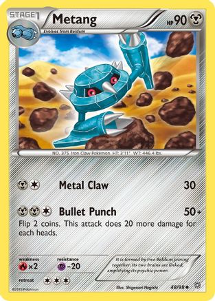 Metang (48) Reverse Holofoil - XY  Ancient Origins
