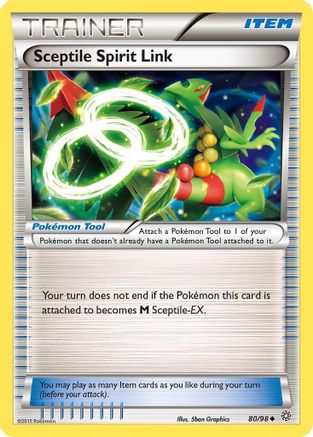 Sceptile Spirit Link (80) Reverse Holofoil - XY  Ancient Origins