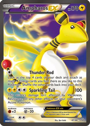 Ampharos EX (87 Full Art) (87) Holofoil - XY  Ancient Origins