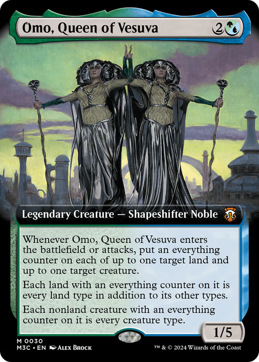 Omo, Queen of Vesuva (Extended Art) [Modern Horizons 3 Commander] Foil
