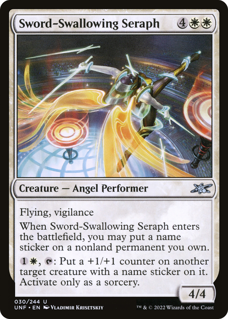 Sword-Swallowing Seraph [Unfinity] Foil