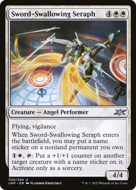 Sword-Swallowing Seraph [Unfinity] Foil