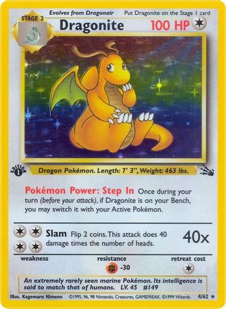 Dragonite (4/62) [Fossil 1st Edition] | Silver Goblin