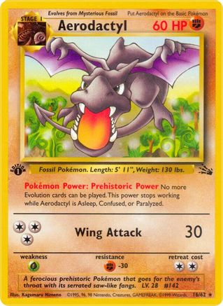 Aerodactyl (16/62) [Fossil Unlimited] | Silver Goblin