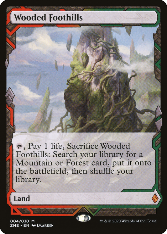 Wooded Foothills (Expeditions) [Zendikar Rising Expeditions] Foil