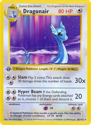 Dragonair (18) (1st Edition) - Base Set (Shadowless)