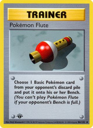 Pokemon Flute (86) (1st Edition) - Base Set (Shadowless)