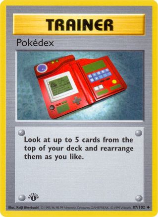 Pokedex (87) (1st Edition) - Base Set (Shadowless)