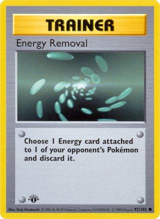 Energy Removal (92/102) [Base Set Shadowless Unlimited]