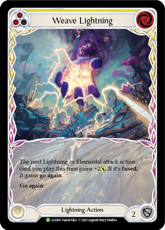 Weave Lightning (Yellow) [LGS076] (Promo)  Rainbow Foil | Silver Goblin