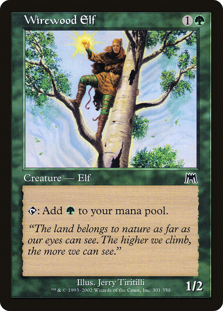 Wirewood Elf [Onslaught] Foil
