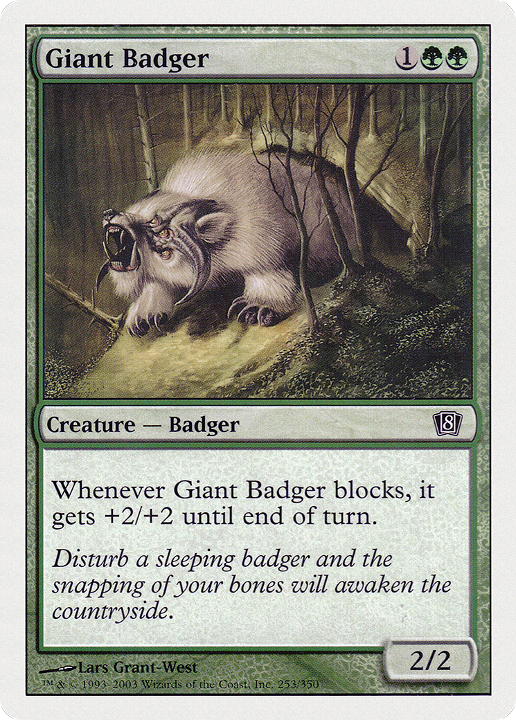 Giant Badger (253) Foil - Eighth Edition