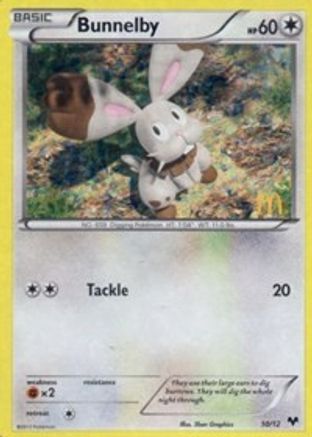 Bunnelby - 10/12 (10) Holofoil - McDonalds Promos 2014