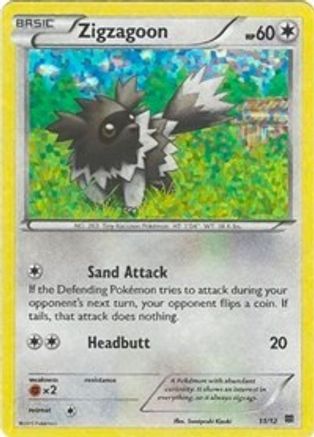 Zigzagoon - 11/12 (11) Holofoil - McDonalds Promos 2015