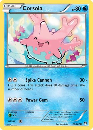 Corsola (29) Reverse Holofoil - XY  BREAKpoint