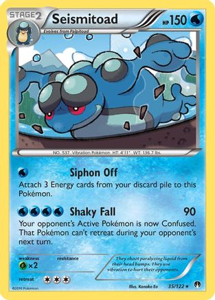 Seismitoad (35) Reverse Holofoil - XY  BREAKpoint