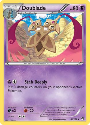 Doublade (61) Reverse Holofoil - XY  BREAKpoint