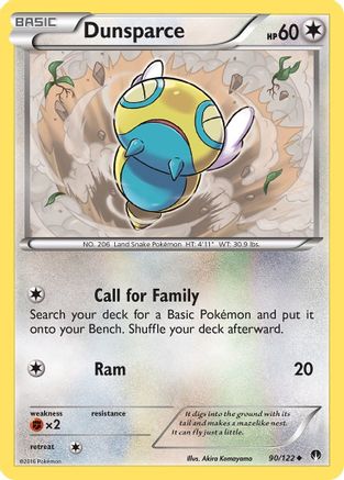 Dunsparce (90/122) [XY: BREAKpoint] Reverse Holofoil