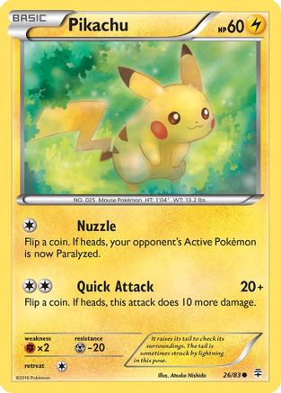 Pikachu (26/83) [XY: Generations] Reverse Holofoil