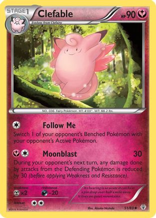 Clefable (51) Reverse Holofoil - Generations