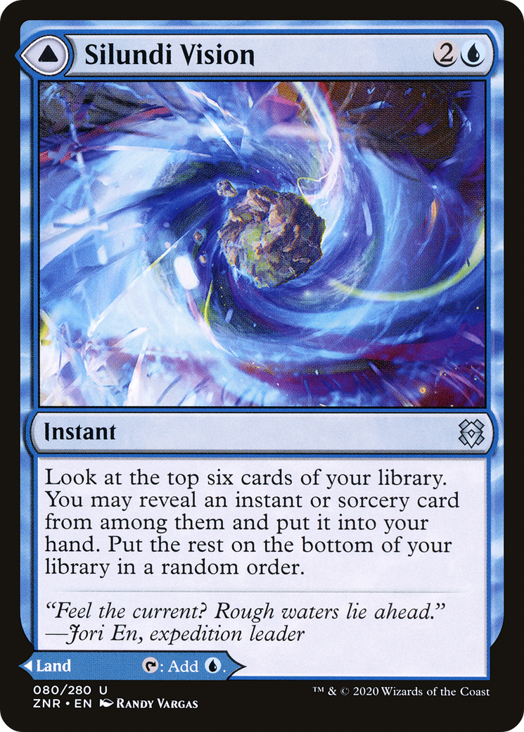 Silundi Vision // Silundi Isle (080) Foil - Zendikar Rising