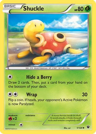 Shuckle (1) Reverse Holofoil - XY  Fates Collide