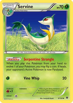 Servine (6) Reverse Holofoil - XY  Fates Collide