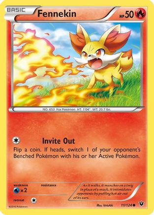 Fennekin (11) (11) Reverse Holofoil - XY  Fates Collide