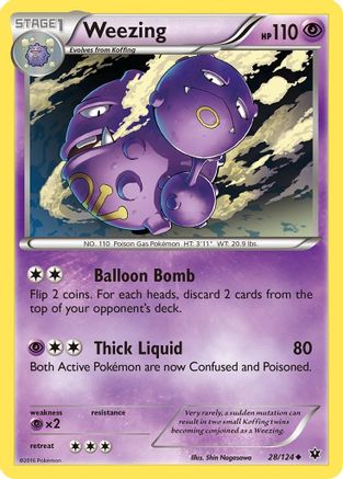 Weezing (28) Reverse Holofoil - XY  Fates Collide