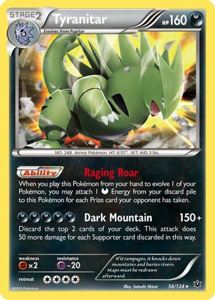 Tyranitar (56/124) [XY: Fates Collide] Reverse Holofoil