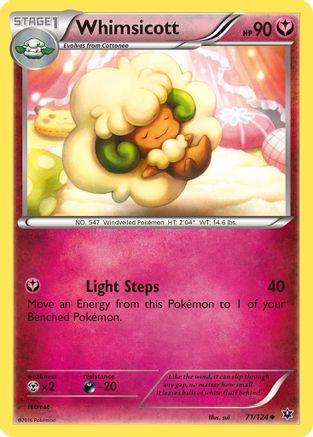 Whimsicott (71) Reverse Holofoil - XY  Fates Collide
