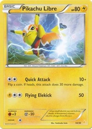 Pikachu Libre (14 - Non-Holo) (14) - XY Trainer Kit Pikachu Libre & Suicune