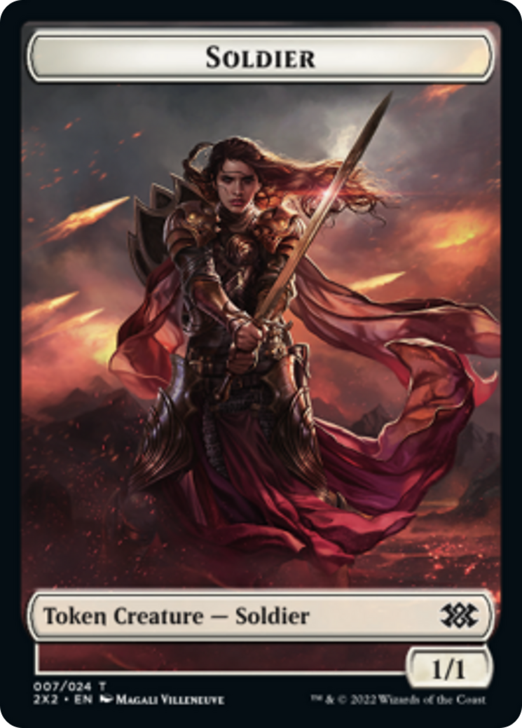 Zombie // Soldier Double-Sided Token [Double Masters 2022 Tokens] Foil