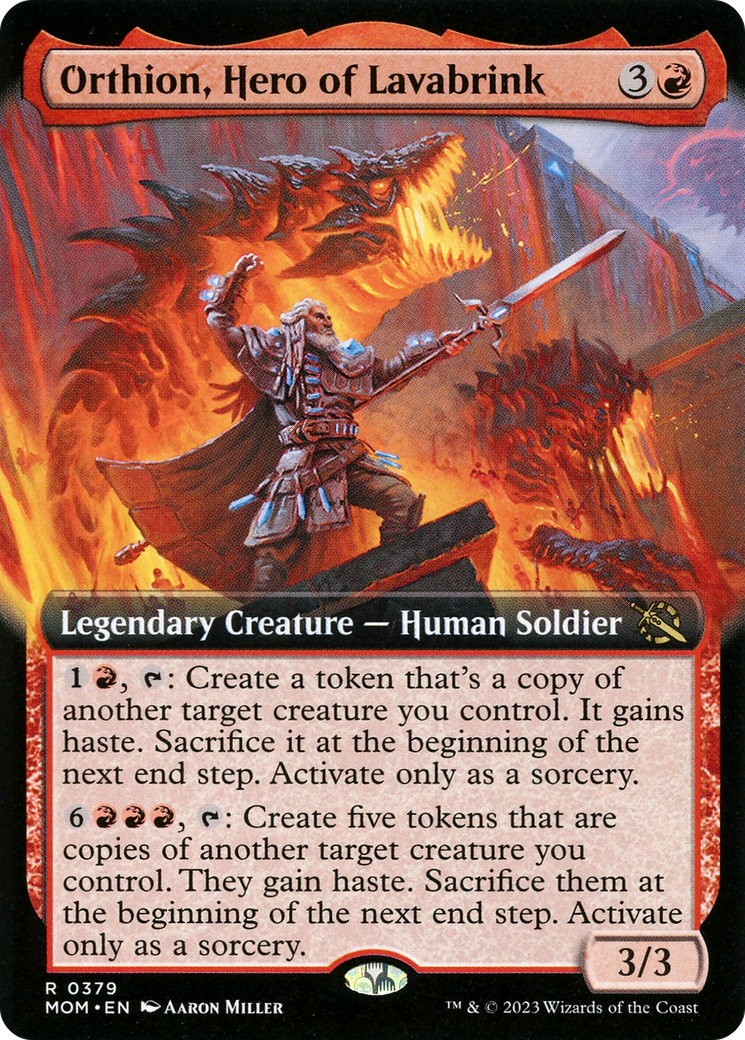 Orthion, Hero of Lavabrink (Extended Art) [March of the Machine] Foil