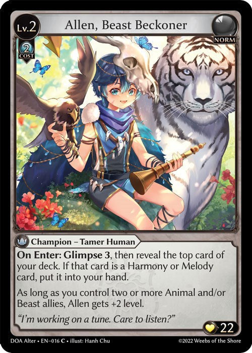 Allen, Beast Beckoner (016) [Dawn of Ashes: Alter Edition] Foil